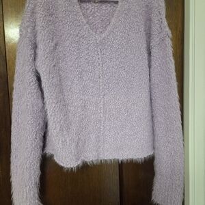 Soft Lilac V-Neck Sweater